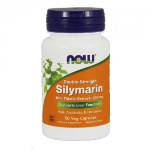 DOUBLE STRENGTH SILYMARIN 300mg 50caps (NOW FOODS)