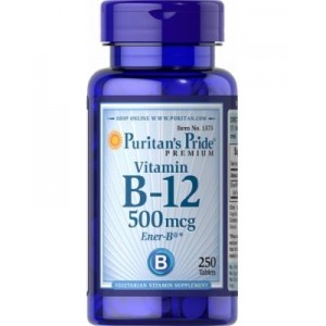 VITAMIN B-12 500mcg 100tabs (PURITAN'S PRIDE)