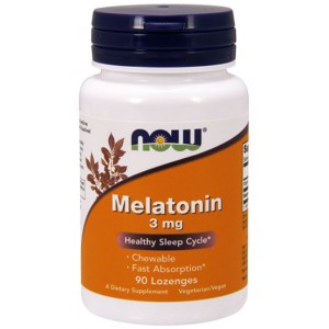 MELATONIN 3mg 90caps Chewable (NOW FOODS)