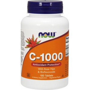 C-1000 100 tabs with Rose Hips & Bioflavonoids (NOW FOODS)