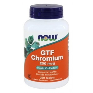 GTF CHROMIUM, 200mcg - 250tabs (NOW FOODS)