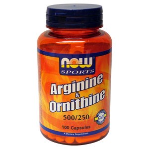 L-ARGININE / L-ORNITHINE 500/250 100caps (NOW FOODS)