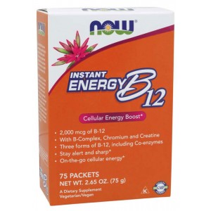 INSTANT ENERGY B12 75 packs (NOW FOODS)