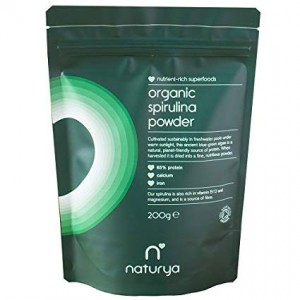 Organic SPIRULINA Powder 300gr (NATURYA Superfoods) 