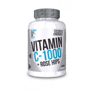 VITAMIN C1000 + Rosehips 100tabs (TRUE Nutrition)
